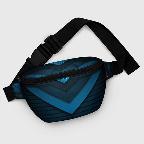 Поясная сумка 3D luxury blue abstract / 3D-принт – фото 4