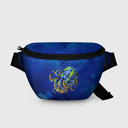 Поясная сумка Красочный Осьминог, цвет: 3D-принт