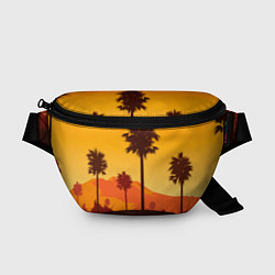 Поясная сумка Лето, Пальмы, вечер, цвет: 3D-принт