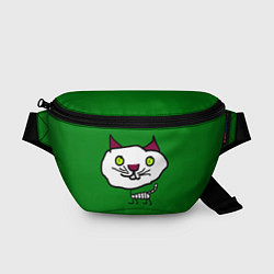 Поясная сумка Странный котик, цвет: 3D-принт