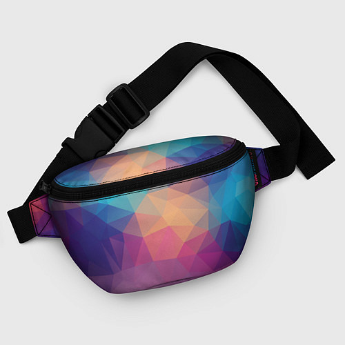 Поясная сумка Цветные полигоны - Градиент / 3D-принт – фото 4