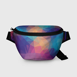 Поясная сумка Цветные полигоны - Градиент, цвет: 3D-принт