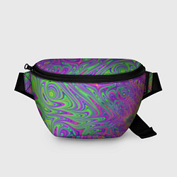Поясная сумка Неоновый абстрактный узор, цвет: 3D-принт