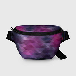 Поясная сумка Фиолетово-бордовый узор, цвет: 3D-принт