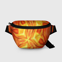 Поясная сумка Желто-оранжевая абстракция, цвет: 3D-принт