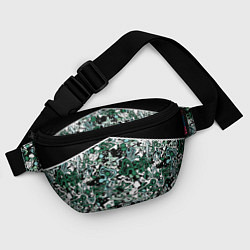 Поясная сумка Черно-зеленые каракули, цвет: 3D-принт — фото 2
