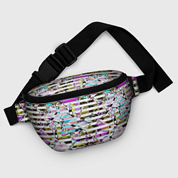 Поясная сумка Полосатый абстрактный узор, цвет: 3D-принт — фото 2