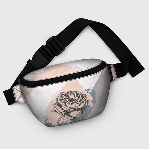 Поясная сумка Абстракция с розой / 3D-принт – фото 4
