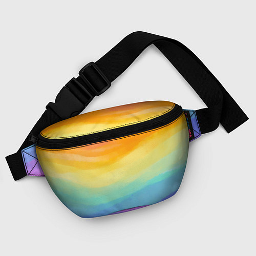 Поясная сумка РАДУЖНЫЕ ВОЛНЫ RAINBOW WAVES Z / 3D-принт – фото 4