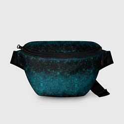 Поясная сумка Черно-синие блестки, цвет: 3D-принт