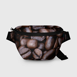Поясная сумка Кофейные зёрна, цвет: 3D-принт