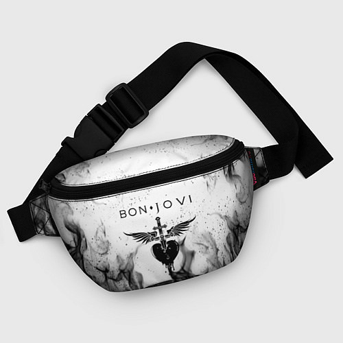 Поясная сумка BON JOVI HEART СЕРДЦЕ / 3D-принт – фото 4