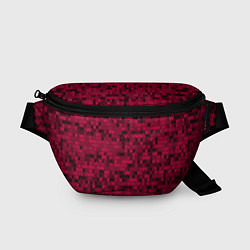Поясная сумка Красно-черный абстрактный узор, цвет: 3D-принт