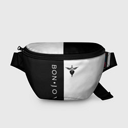 Поясная сумка BON JOVI BLACK WHITE, цвет: 3D-принт