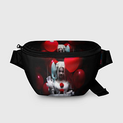 Поясная сумка Плохая девочка с красными шарами, цвет: 3D-принт