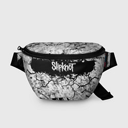 Поясная сумка Надпись Слипкнот Рок Группа ЧБ Slipknot