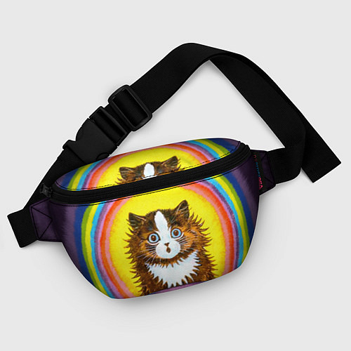 Поясная сумка Радужный кот Луиса Уэйна / 3D-принт – фото 4