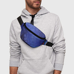 Поясная сумка Синие акварельные мазки, цвет: 3D-принт — фото 2