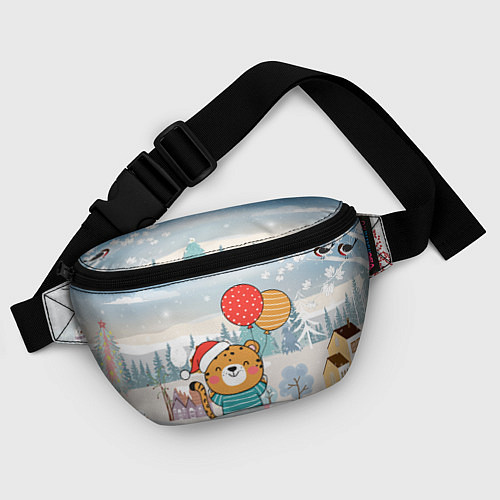 Поясная сумка Новогодний тигренок с шариками / 3D-принт – фото 4