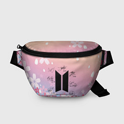 Поясная сумка BTS БТС АВТОГРАФЫ УЧАСТНИКОВ, цвет: 3D-принт