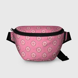 Поясная сумка Розовые пончики паттерн