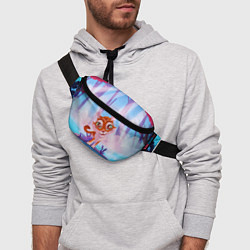 Поясная сумка Тигрица на кувшинке, цвет: 3D-принт — фото 2