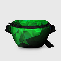 Поясная сумка Изумрудный Зеленый Геометрия, цвет: 3D-принт
