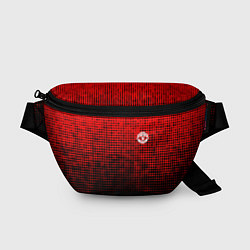 Поясная сумка MU red-black, цвет: 3D-принт