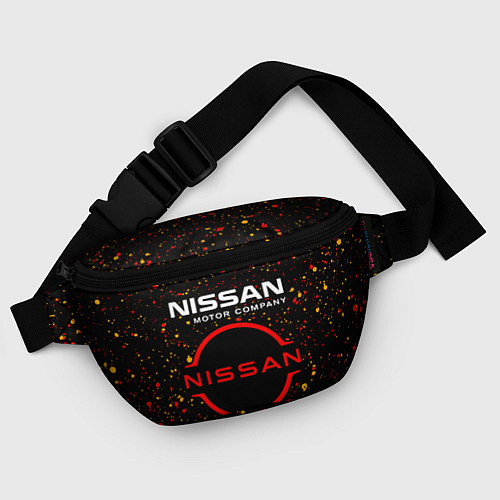 Поясная сумка NISSAN - Брызги / 3D-принт – фото 4