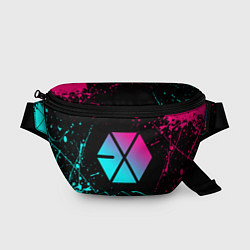 Поясная сумка EXO BAND NEON LOGO НЕОНОВЫЕ БРЫЗГИ КРАСОК