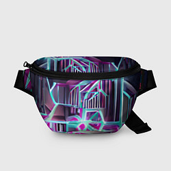 Поясная сумка Неоновая трубка, цвет: 3D-принт