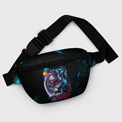 Поясная сумка Разноцветный тигр, цвет: 3D-принт — фото 2