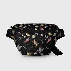 Поясная сумка Космические коты, цвет: 3D-принт