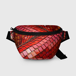 Поясная сумка Красная спартаковская чешуя, цвет: 3D-принт