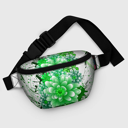 Поясная сумка Яркая пышная летняя зелень / 3D-принт – фото 4