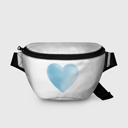 Поясная сумка Синее сердце, цвет: 3D-принт