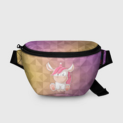 Поясная сумка Единорог с розовыми волосами