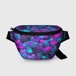 Поясная сумка Неоновые тучи, цвет: 3D-принт