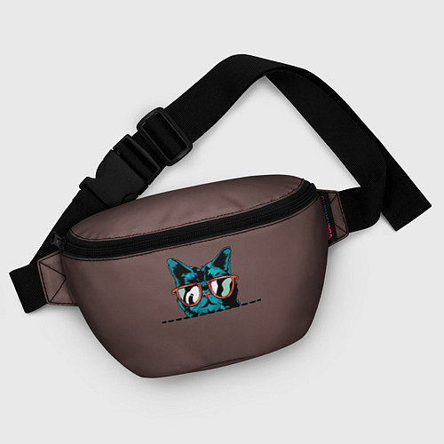 Поясная сумка Стильный кот в очках / 3D-принт – фото 4