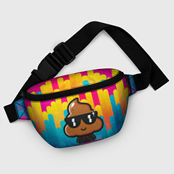 Поясная сумка Крутая какашка в очках, цвет: 3D-принт — фото 2