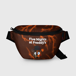 Поясная сумка FNAF - ФРЕДДИ - Молнии, цвет: 3D-принт