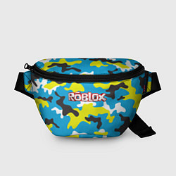 Поясная сумка Roblox Камуфляж Небесно-Синий, цвет: 3D-принт