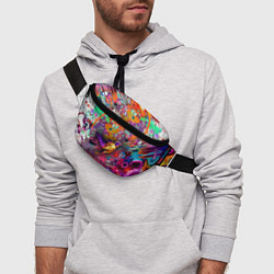 Поясная сумка Колибри Floral Pattern, цвет: 3D-принт — фото 2
