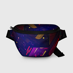 Поясная сумка Cyber neon pattern Vanguard, цвет: 3D-принт