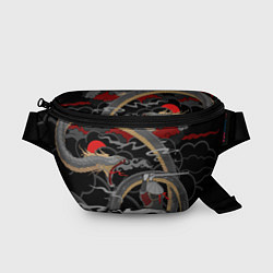 Поясная сумка Самурай и змей, цвет: 3D-принт