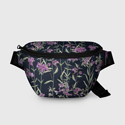 Поясная сумка Цветы Фиолетовые, цвет: 3D-принт