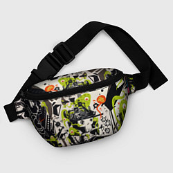Поясная сумка Cyber pattern Skull Vanguard Fashion, цвет: 3D-принт — фото 2