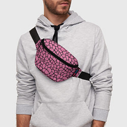 Поясная сумка Шерсть розового жирафа, цвет: 3D-принт — фото 2