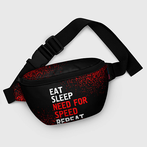 Поясная сумка Eat Sleep Need for Speed Repeat - Спрей / 3D-принт – фото 4