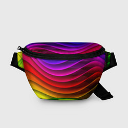 Поясная сумка Color line neon pattern Abstraction Summer 2023